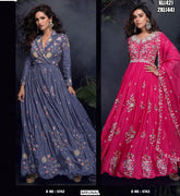 PREMIUM CHINON SILK HEAVY LOOK MULTI THREDS HANDWORK EMBRODARY SUIT